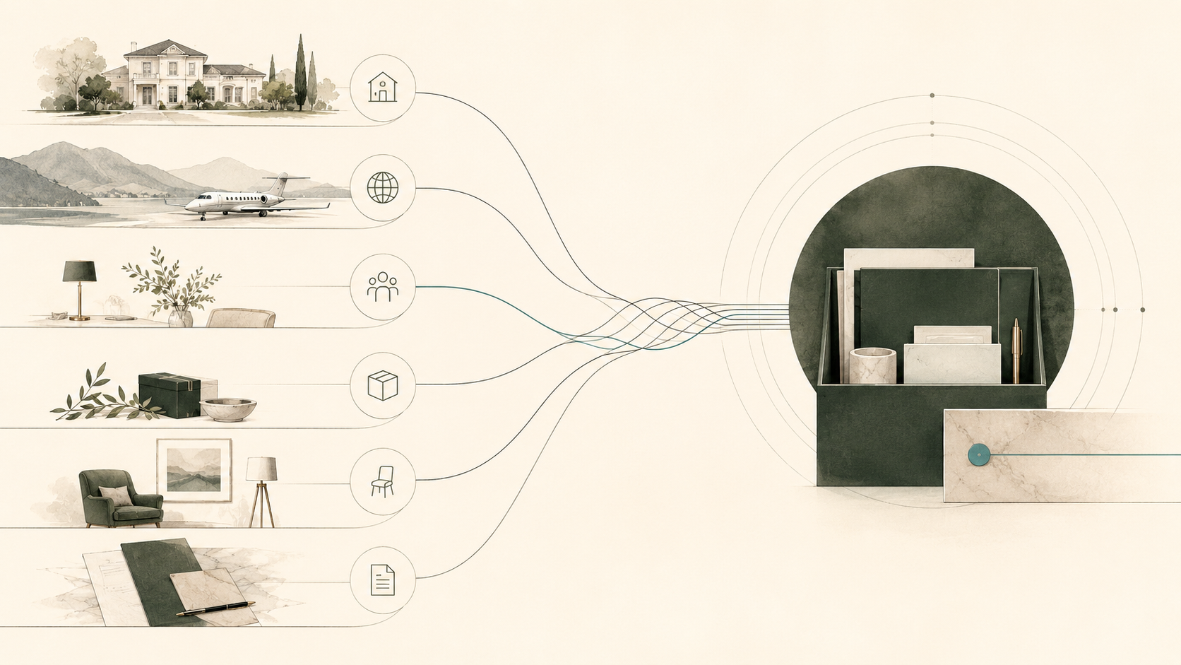 Multiple private operational workflows brought together into one organised system.